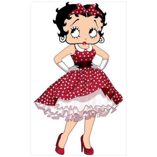 5D Diy Diamond Painting Kit Full Round Beads Betty Boop