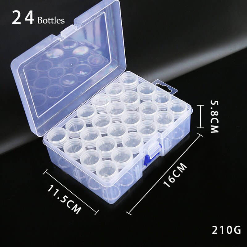 24 slots bottles diamond painting beads storage box