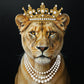 DIY Pearl Painting With Frame - Handmade Self-Adhesive Pearls - Leopard (25*25cm)