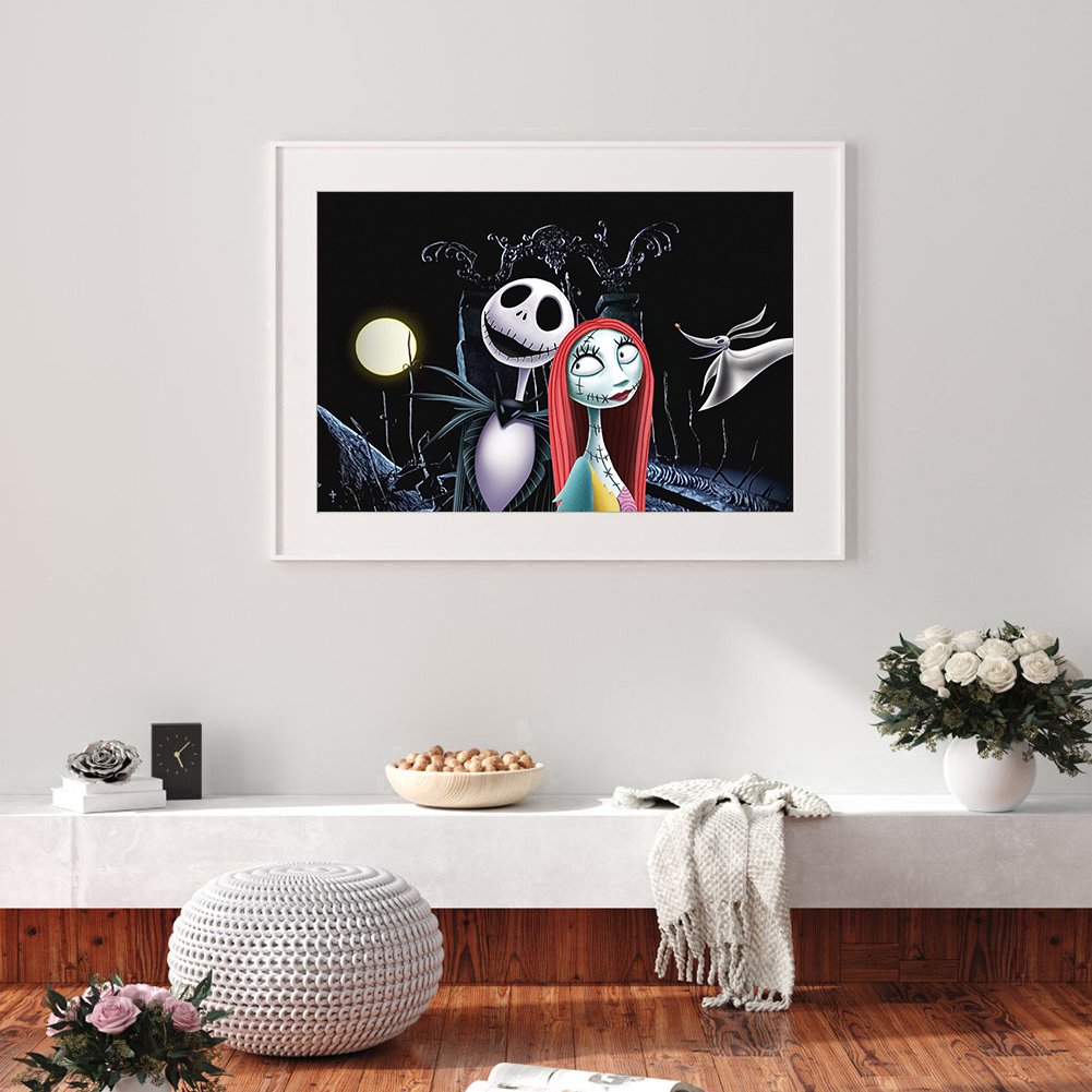 5D DIY Diamond Painting Kit - Full Round - Jack & Sally