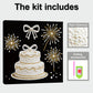 DIY Pearl Painting With Frame - Handmade Self-Adhesive Pearls - Cake (25*25cm)