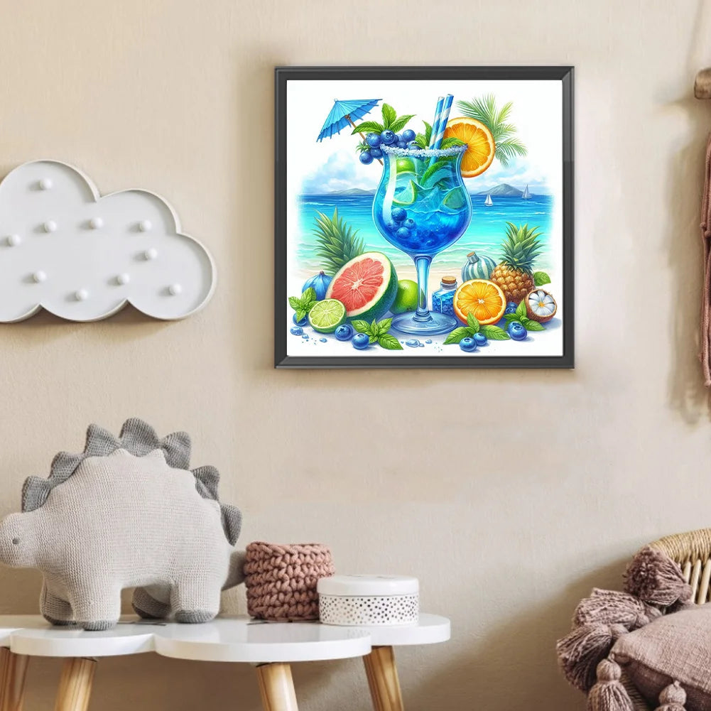 Diamond Painting - Full Round / Square - Summer Beach Drink