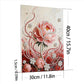 DIY Pearl Painting With Frame - Handmade Self-Adhesive Pearls - Rose (30*40cm) A