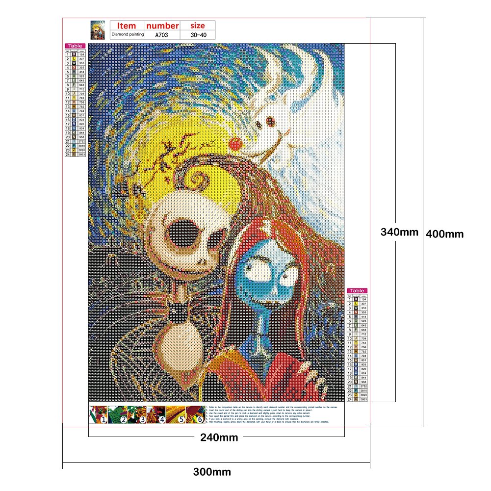 Diamond Painting - Full Round - Jack & Sally B