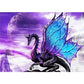 5D Diy Diamond Painting Kit Full Round Beads Purple Dragon