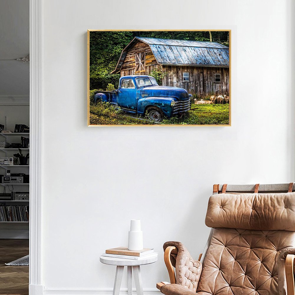 Diamond Painting - Full Round - Blue Car