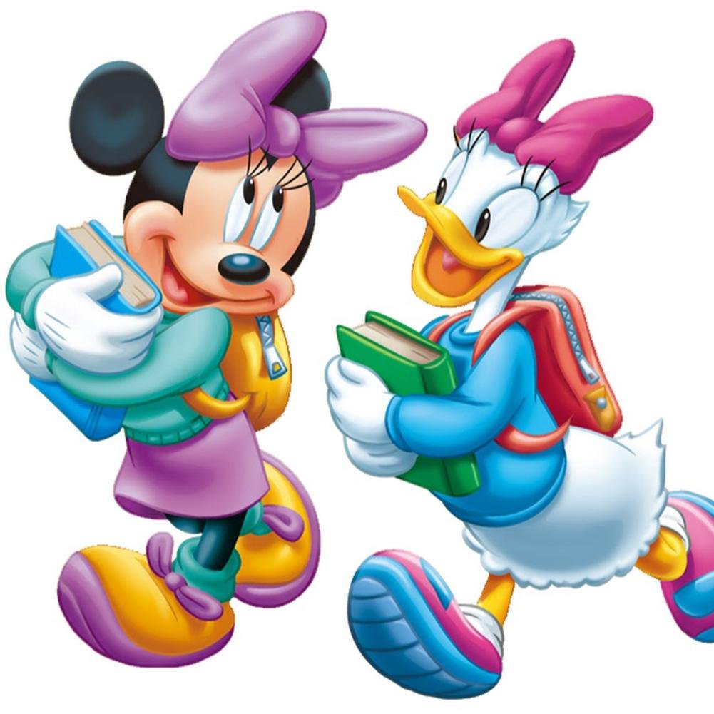 Disney 5D Diamond Painting Kit -  Minnie And Daisy Go To School