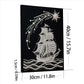 DIY Pearl Painting With Frame - Handmade Self-Adhesive Pearls - Boat (30*40cm)