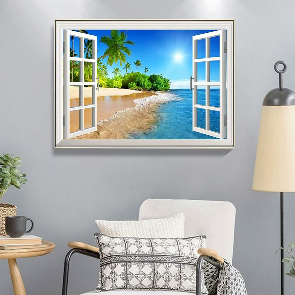Diamond Painting - Full Round - Window Sea