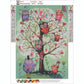 5D DIY Diamond Painting Kit - Full Round - Owls in Tree