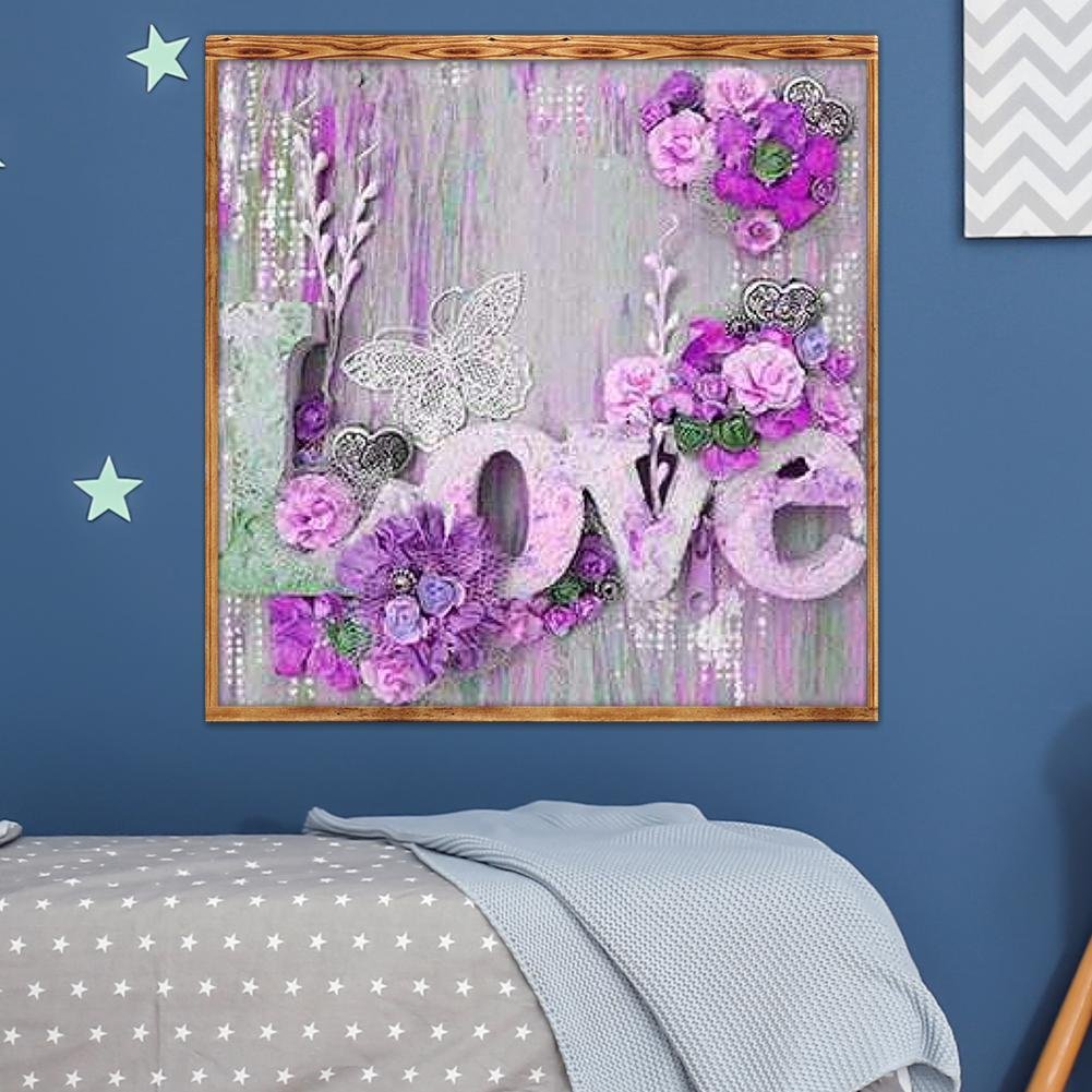 Diamond Painting - Full Round - Love Flower