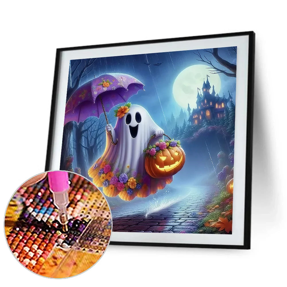 Diamond Painting - Full Round / Square - Halloween Happy Ghost