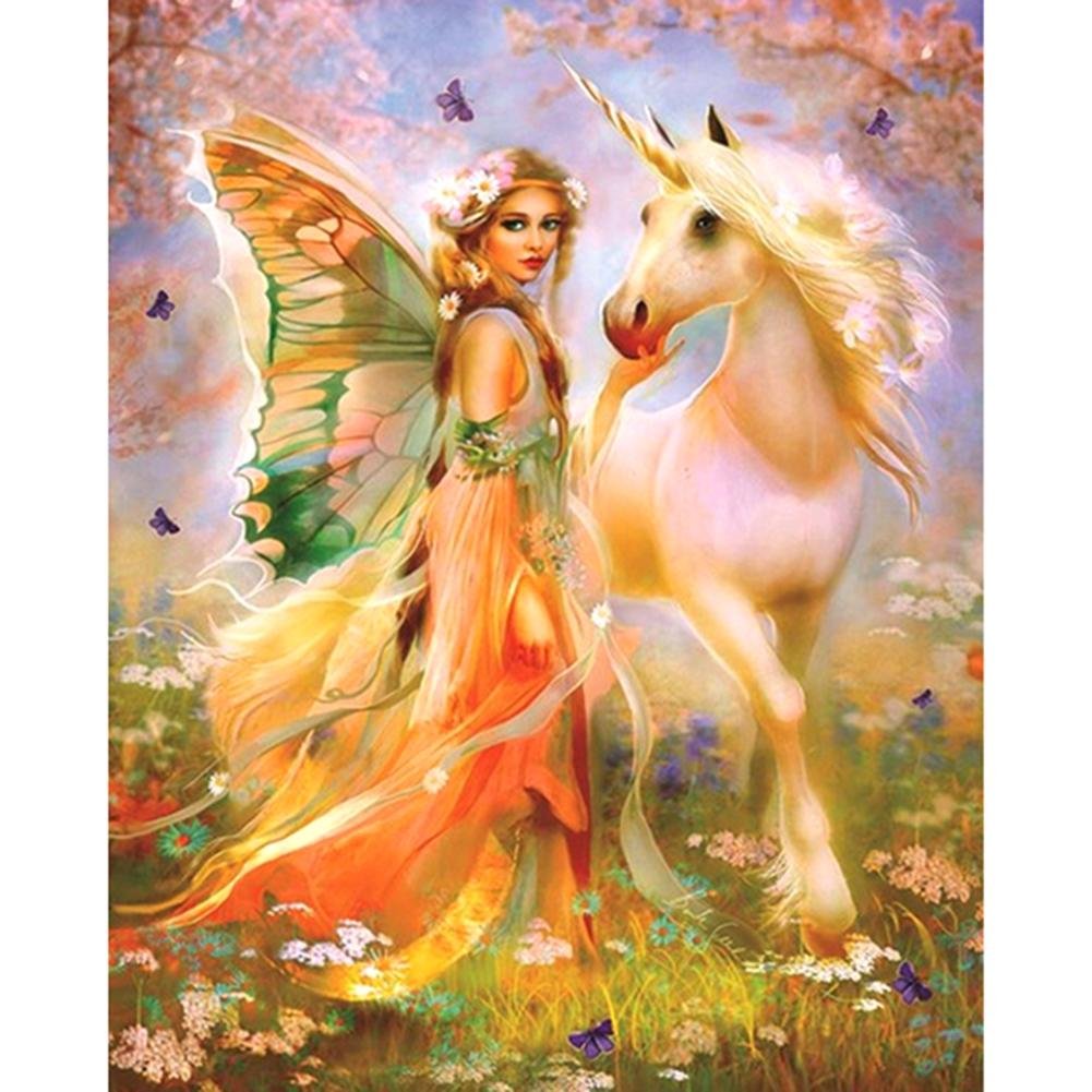 5D Diy Diamond Painting Kit Full Round Beads Beauty with Horse
