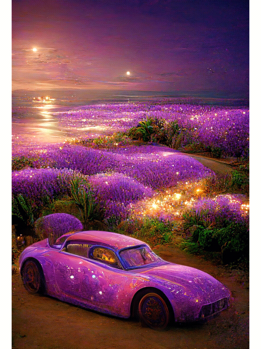 Full Round/Square Diamond Painting Kits | Flower Car 40x70cm 50x80cm