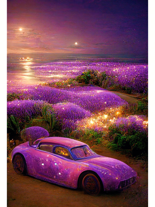 Full Round/Square Diamond Painting Kits | Flower Car 40x70cm 50x80cm