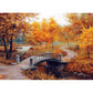 5D Diy Diamond Painting Kit Full Round Beads Autumn Forest