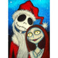 5D Diy Diamond Painting Kit Full Round Beads Christmas Skull Couple