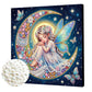DIY Pearl Painting With Frame - Handmade Self-Adhesive Pearls - Moon Fairy (25*25cm)
