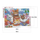 5D DIY Diamond Painting Kit - Full Round - Four Cats In Flower