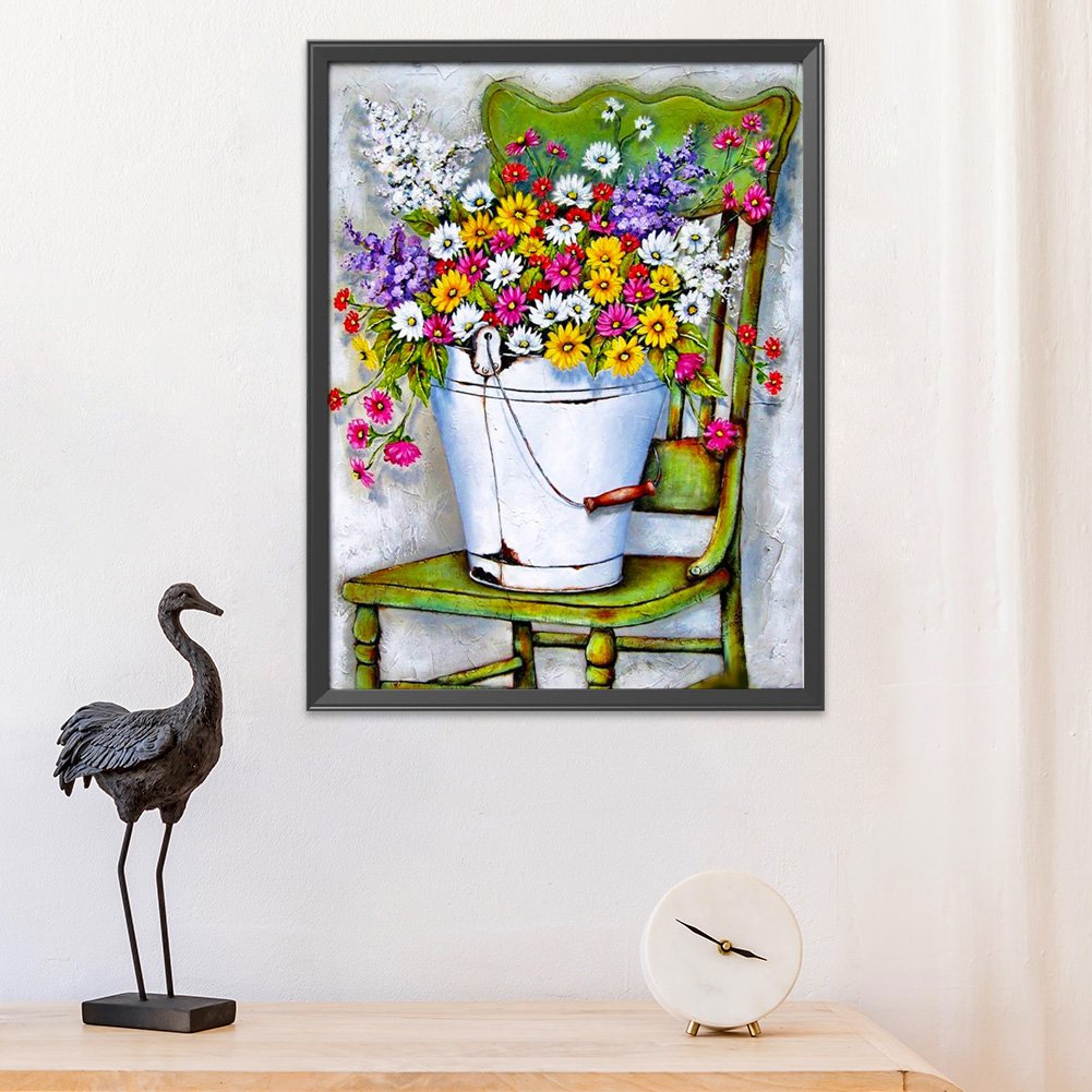 11ct Stamped Cross Stitch - Flowers (40*50cm) B