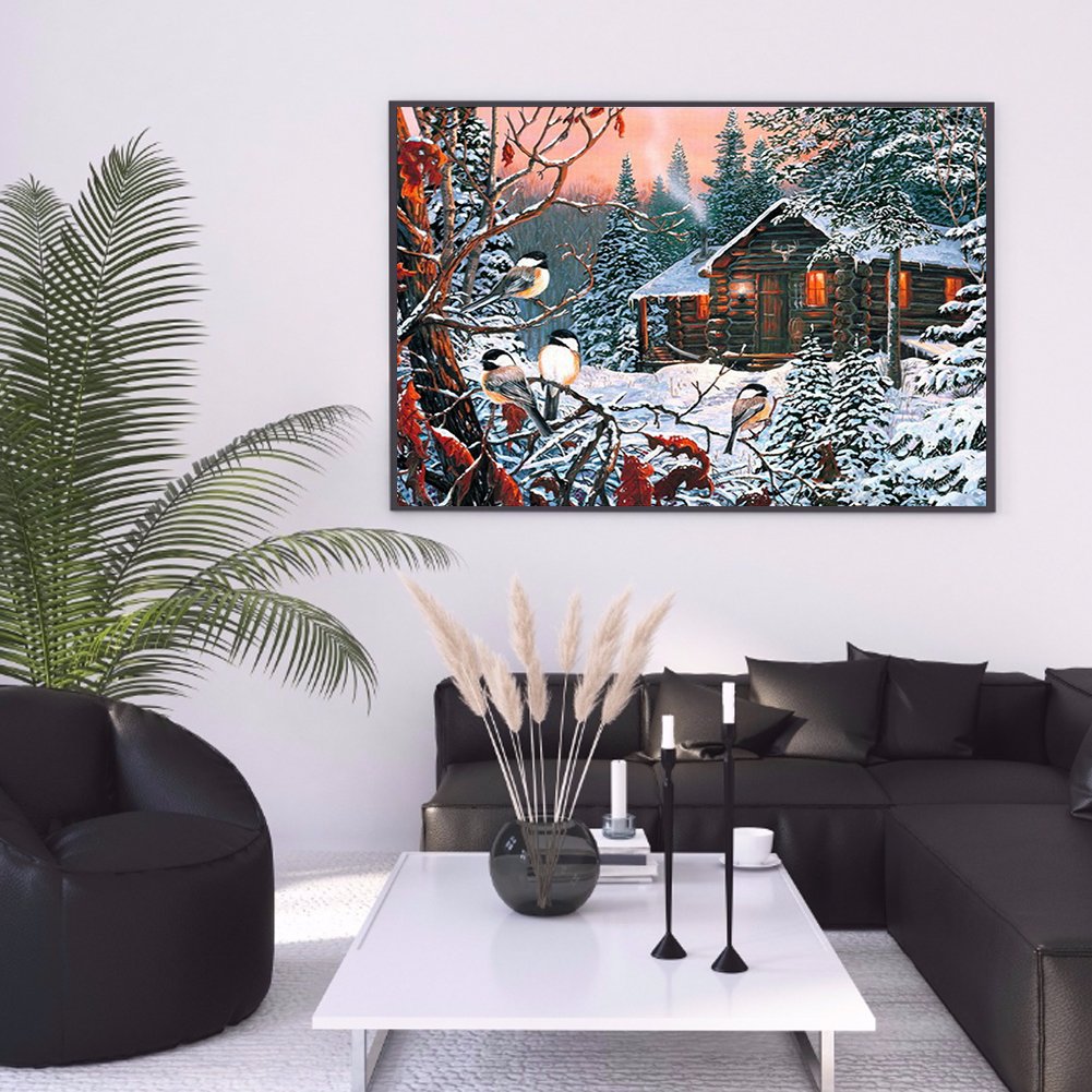 Diamond Painting - Full Round - Snow Scene C
