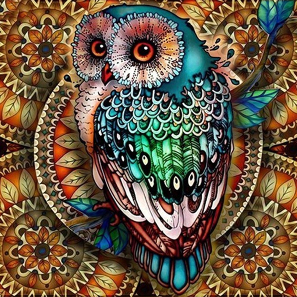 5D Diy Diamond Beads Art Full Square Resin Owl