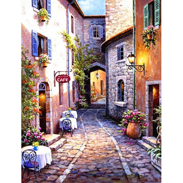 Diamond Paintings Art Full Drill Beautiful City Corner