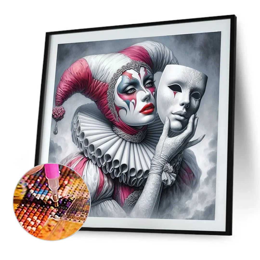 Diamond Painting - Full Round / Square - Clown And Mask