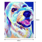 Hand Painted Colorful Dog Modern Wall Art Craft Decor