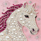 DIY Pearl Painting With Frame - Handmade Self-Adhesive Pearls - Horse (30*30cm) E