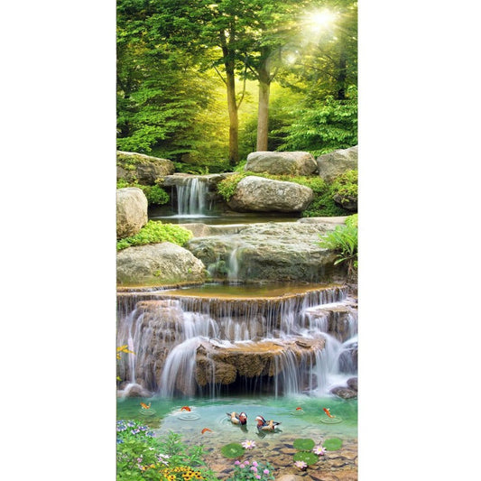 Waterfall Full Round Square Diamond Painting Kits 40 x 70cm 50 x 80cm