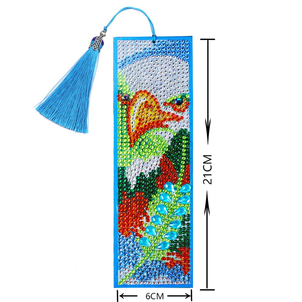 DIY Diamond Painting Bookmark with Tassel Eagle