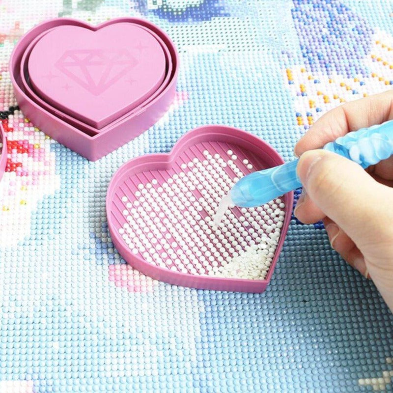 5D Diamond Painting Heart-Shaped Tray Box Large-Capacity Tray Accessories
