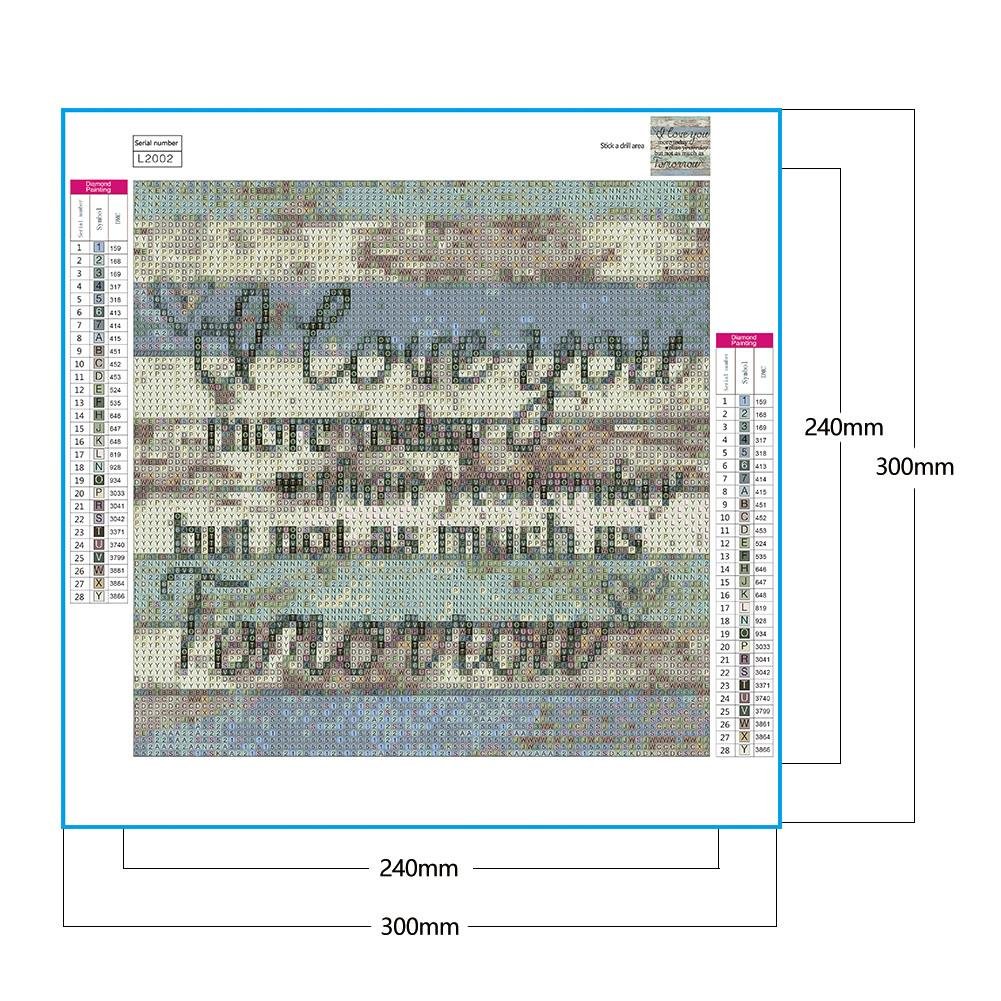 Diamond Painting - Full Round - I Love You A