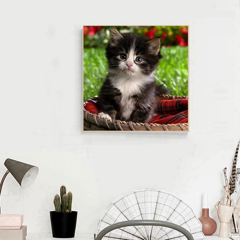 5D DIY Diamond Painting Kit - Full Round - Lovely Cat