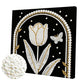 DIY Pearl Painting With Frame - Handmade Self-Adhesive Pearls - Tulip (25*25cm)