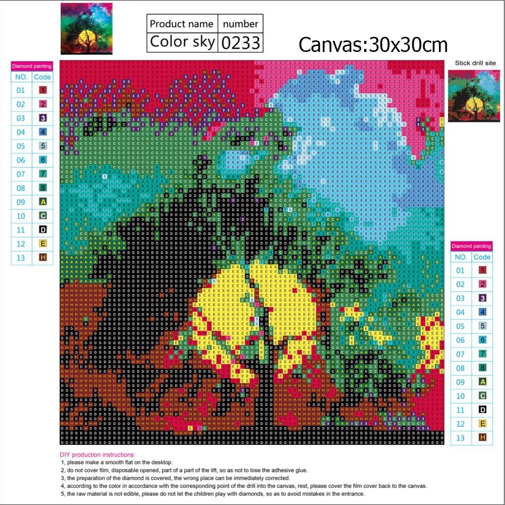 5D DIY Diamond Painting Kit - Full Round - Tree Moon