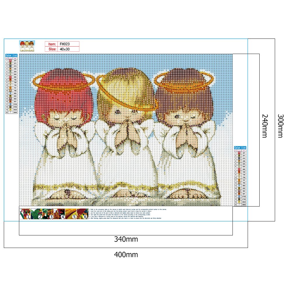 5D DIY Diamond Painting Kit - Full Round - Carefree Angel