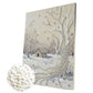DIY Pearl Painting With Frame - Handmade Self-Adhesive Pearls - Snowfield (30*40cm)