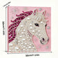 DIY Pearl Painting With Frame - Handmade Self-Adhesive Pearls - Horse (30*30cm) E