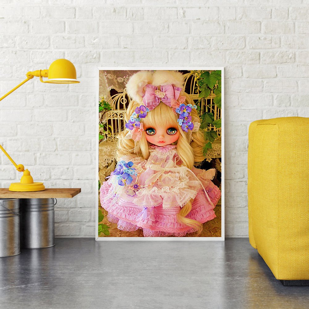 5D DIY Diamond Painting Kit - Full Round - Pink Doll