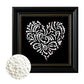 DIY Pearl Painting With Frame - Handmade Self-Adhesive Pearls - Heart (27*27cm) B