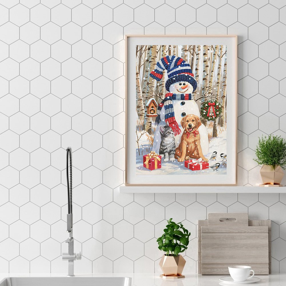Diamond Painting - Full Round - Snowman S