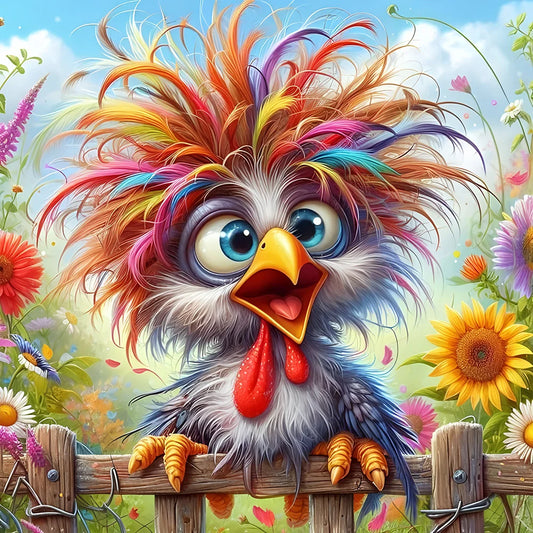 Diamond Painting - Full Round / Square - Crazy Chicken