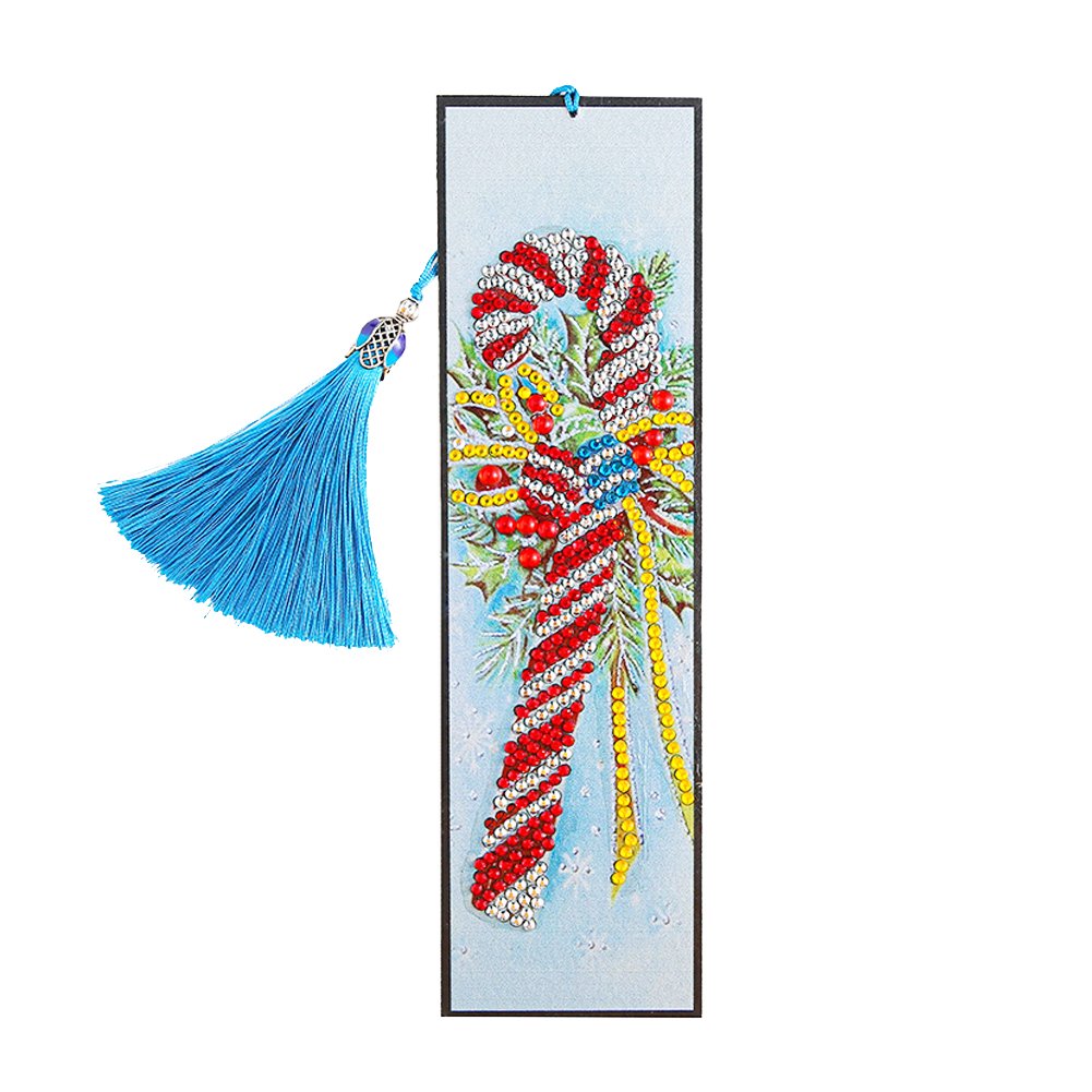 Christmas Model Diamond Painting Bookmark DIY Leather Tassel Book Marks