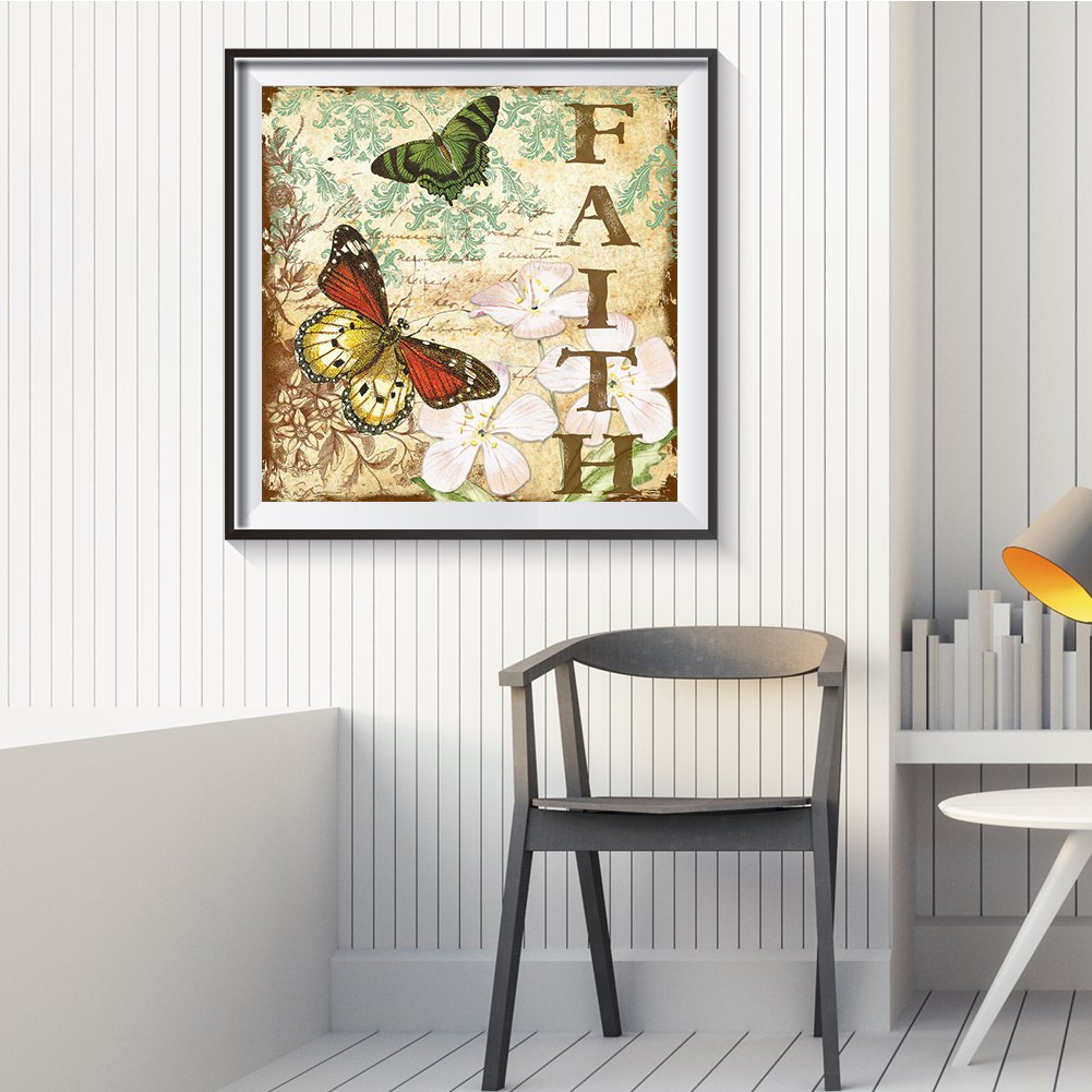 11ct Stamped Cross Stitch - Butterfly (40*40cm)