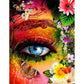 Oil Painting By Number Picture Acrylic Canvas Eye Flowers Wall Art Craft Decor
