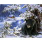 5D Diy Diamond Painting Kit Full Round Beads Black Bear