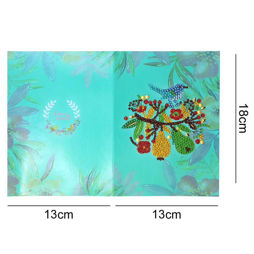 DIY Diamond Painting Greeting Card - Flower Bird