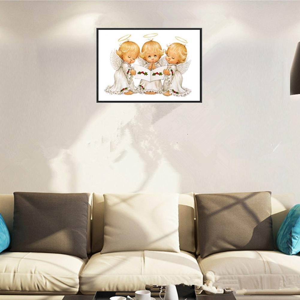 5D DIY Diamond Painting Kit - Partial Round - Three Little Angels